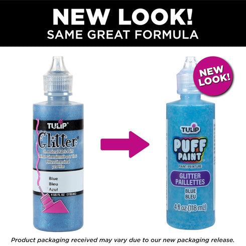 TULIP Puff Paint Glitter Blue 4 Fl Oz (Pack of 1)...