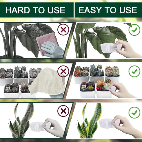 Plants Cleaning Wipes for Leaf Shine, Clean and Photosynthesis, Leaf Cleaner for House Plants Outdoor Plants (80 Wipes)...