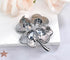 Gyn&Joy Gun Metal Tone Antique Inspired Emerald Green Crystal Rhinestones Four Leaf Clover Brooch Pin...