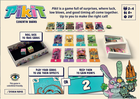 Repos Production Pikit Board Game - Steal and Block Opponents in This Dice Rolling & Card Claiming Strategy Game, Fun Family Game for Kids & Adult...