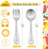 10-Piece Kids Silverware Set, LIANYU Toddler Utensils for 2-6 Year Old, Stainless Steel Preschooler Children Flatware Cutlery Set, Includes 3 Kniv...