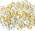 Bememo 200 Pieces 8mm Rondelle Beads Crystal Spacer Beads Loose Beads for Jewelry Bracelets Making (Golden and Silvery)...