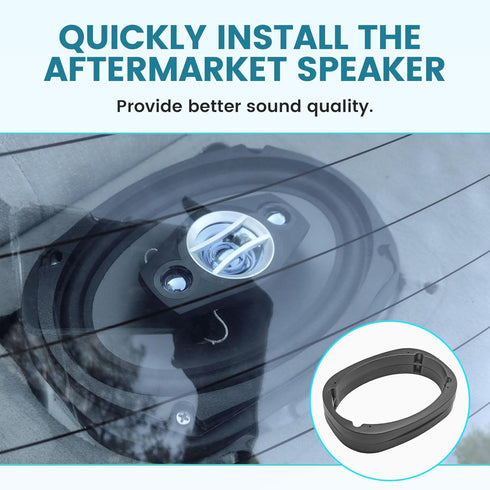 6X9 Universal Plastic Vehicle Speaker Spacer Ring Adapter, 6x9 Inch Car Speaker Spacer Mounting Bracket Adapter Refit Audio Speaker Mat, 1 Pair...