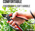 Anvil Pruning Shears for Gardening, Sharp Ergonomic Pruners, Heavy Duty High Carbon Steel Blade Plant Cutting Clippers, Adjustable Soft Handle for...