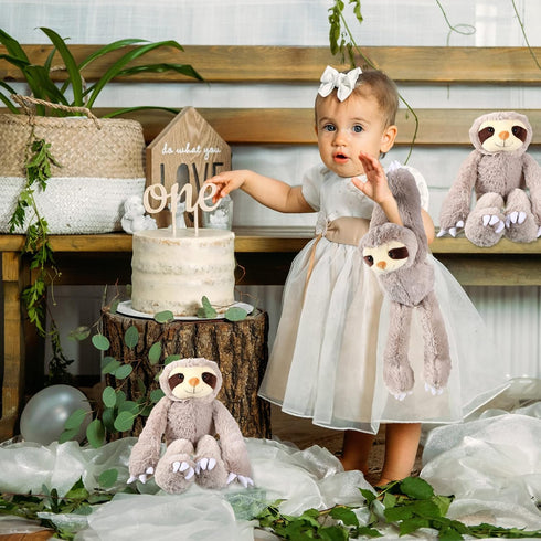 Queekay 2 Packs Sloth Stuffed Animal Hanging 18 Inch Three Toed Sloth Plush Sloth Plush Toy with Hook and Loop Hands for Teens Adults Gifts Decors...