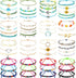 EBOOT 57 Pieces Surfer Strand Wave Bracelet Braided Stretch Friendship Woven Rope Bracelets Adjustable Waterproof Handmade Wax Wrap Bracelet Ankle...