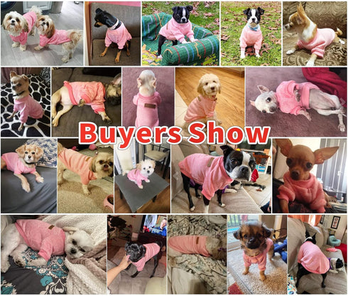 Idepet Pet Dog Classic Knitwear Sweater Soft Fleece Coat Thickening Warm Pup Dogs Shirt Winter Pet Dog Cat Clothes Puppy Customes Clothing for Sma...