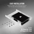 Corsair Dual SSD Mounting Bracket (3.5” Internal Drive Bay to 2.5", Easy Installation) White...