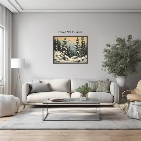 Posterizer 1 pcs-snowy winter scene of trees and nature 8-Landscape & Nature Art-GIft for Men Women Teens-Living Room Bedroom Decor- unframed wall...