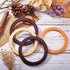PH PandaHall 4pcs Wood Bag Handle, Round Handles Replacement 5.2 Inch Purse Handle Smooth Handbag Handle Decorative Handles for Straws Beach Canva...