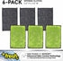 Fresh Professional Microfiber Sponge Cloths, Fabric Treated with SILVADUR Advanced Odor Control Technology and Charcoal-Infused Foam, 6-Pack Spong...
