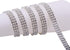 KAOYOO 3 Row Soldered Rhinestone Chain Trim, 1 Yards, 4.0mm Clear Crystal Cup Chain in Silver Setting, Flatback Bling Strip for Jewelry Making, Dr...