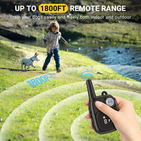 Small Dog Collar E Collar for Dog Training Collar with Remote Shock Collars, 3 Safe Modes Puppy Collar Rechargable Ipx7 Waterproof Receiver Ipx5 W...
