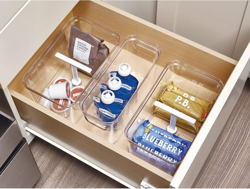 iDesign Crisp Fridge and Pantry Storage Bin with Handles, Container for Food, Drinks, Produce Organization, BPA-Free, 10" x 4" x 6"...