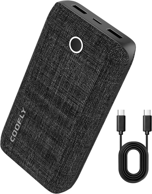 Portable Charger, 20000mAh Power Bank with USB C in&Out 20W High-Speed Recharging Battery Pack Compatible with iPhone,Android etc (Black) (Black)...