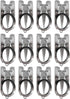 12pcs Stainless Steel Folding Pocket Portable Foldable Mini Travel Scissors Small Scissors Paper Thread Snips Craft Cutter Pointy Sewing Yarn Cutt...