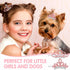MTLEE 2 Pieces Dog Tiara Crown Hair Clips Clear Crystal Rhinestone Hair Barrettes Pet Crown Hair Clips Girls Puppies Barrette for Pet Dogs Groomin...