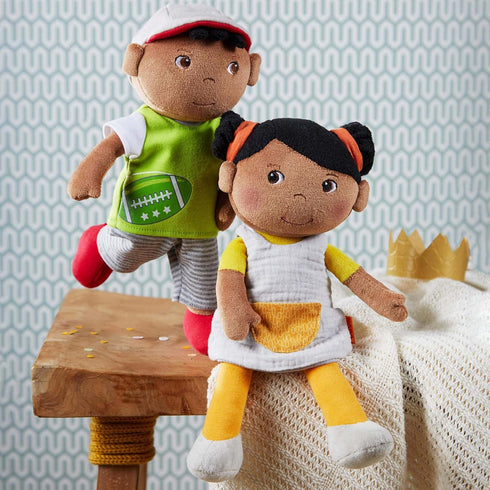 HABA Snug Up Soft Doll Jada 11.5" with Black Hair - Machine Washable...
