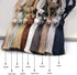 Fenghuangwu Curtain Tiebacks Tassel Tie-Backs, Rope Curtain tie Backs Handmade Curtain Holdbacks Made from Polyester (Silver, 4p)...