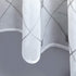 Top Finel Short Sheer Curtains 45 Inch Length for Bathroom,Privacy White and Gray Embroidered Diamond Grommet Window Treatments Curtains for Livin...