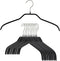 MAWA by Reston Lloyd Silhouette Series Non-Slip Coated Steel Clothes Hanger for Shirts and Dresses, Style 41/F, Set of 10, Black...