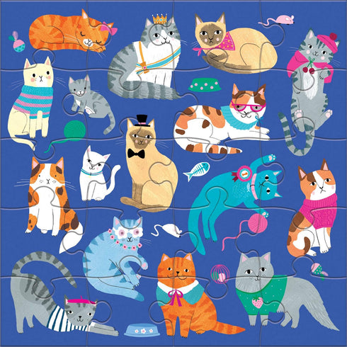 Mudpuppy Cats & Dogs - Tri Fold Magnetic Puzzles Featuring Two 20 Piece Cat and Dog Themed Artwork...