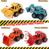 4Pcs Construction Toys,Friction Powered Construction Truck Toys Vehicles,Push and Go Construction Sand Truck Toys,Outdoor Toys with Bulldozer Exca...