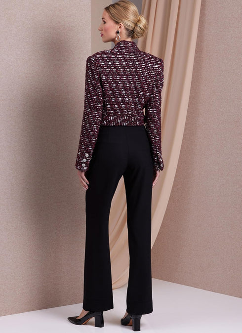Vogue Misses Cropped Jacket and Fitted Pants Sewing Pattern Packet, Sizes 6-8-10-12-14, Multicolor...