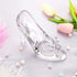 Cinderella Shoe Decor, Crystal High Heels Shoes Ornaments Glass Slipper Decoration Gift for Wedding Birthday Halloween Christmas Party, Transparen...