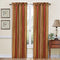 Waverly Traditions Stripe Ensemble Rod Pocket Curtains for Windows in Bedroom, Kitchen, or Living Room, Single Panel, 52" x 84", Crimson...