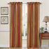 Waverly Traditions Stripe Ensemble Rod Pocket Curtains for Windows in Bedroom, Kitchen, or Living Room, Single Panel, 52" x 84", Crimson...