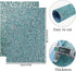 16 Pieces 8x6 Inch New Contrast Colors Blue Green Series Faux Leather Fabric Sheets Include Litchi Fine Chunky Glitter Panda Mermaid Scale Snake T...