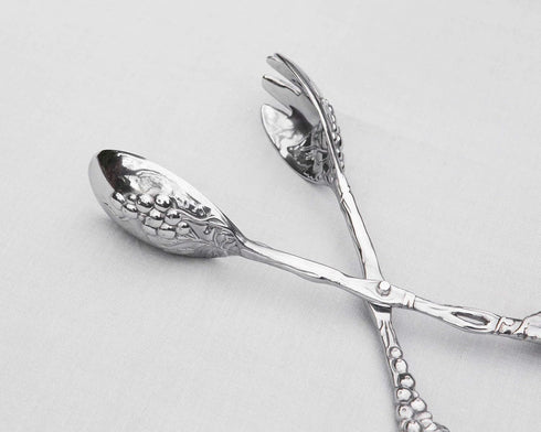 Arthur Court Designs Grape Pattern Heavy Duty Aluminum Serving Tongs, Polished Salad Servers, Buffet Party Catering Serving, Durable Salad Servers...