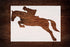 Reusable Horse Jumping Stencil 11" x 8.5" - Custom Equestrian Design for Dynamic Crafts...