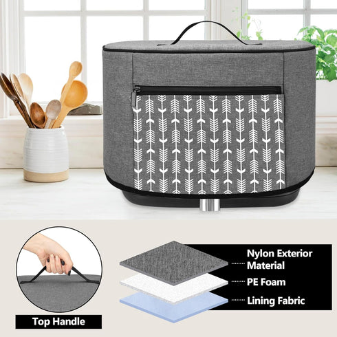 YARWO Dust Cover Compatible with Ninja 5 QT Air Fryer Pro 4-in-1 (AF141), Deep Fryer Cover with Zipper Pocket and Wipe Clean Liner for Kitchen App...