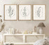 ZJJARTYB Farmhouse Beige Canvas Wall Art Retro Floral Line Pictures Minimalist Botanical Posters Neutral Prints Boho Artwork Simple Painting Wall ...