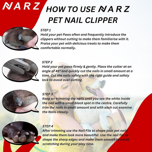 Dog Nail Clippers Professional Dog Nail Trimmers & Pets Nail Trimmers Cat Nail Clipper with Pet Nail File Cat Nail Trimmers with Safety Lock to Pr...