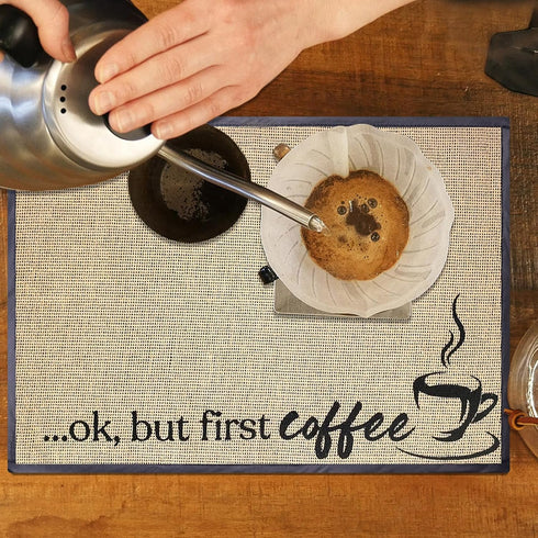 Coffee Bar Mat Coffee Bar Mats for Countertop, Coffee Maker Mat Coffee Bar Mat Spill Mat Coffee Machine Mat, Coffee Bar Accessories Supplies for C...
