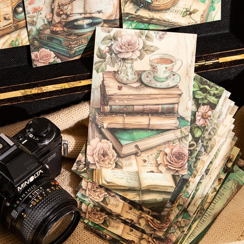180Pcs Travel Notes Scrapbook Paper, Vintage Ephemera Pack for Journaling, Junk Journal, and Scrapbooking Supplies, Craft Kit with Glue Tape...