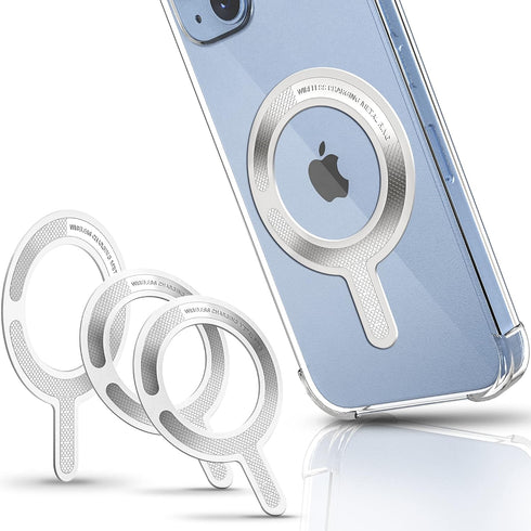 Magnetic Adapter Ring for Magsafe, Strong Adhesive Magnet Sticker Case Converter for iPhone 15/14 /13/12 Android, Metal Loop Conversion Kit for Ma...
