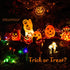 Halloween Decorations-Flickering Flame String Lights Outdoor Indoor, 12.8Ft C7 Retro Twinkle Flame Lights String with 10 Flame Light Bulbs(E12 Bul...