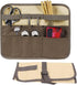 Camping Utensil Bag, Knife Roll Bag for Chefs Canvas Roll Up Culinary Bag Tableware Storage Hanging Bag Multi-purpose Knife Cover for Cooking, Cam...