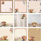 9 Pads Cow Sticky Notes Floral Highland Cow Theme 3x3 Self-Stick Cute Brown Cow Print Notes Adhesive Memo Pad Cow Office Decor for School Office H...