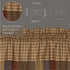 VHC Brands Cedar Ridge Bordered or Scalloped Window Treatment Curtain, Valance, Panel, Tiers, Door Panel, Swag Sets, Asstd. Sizes, Styles (Valance...