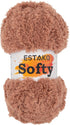 Estako Softy 100% Polyester Fluffy Soft Chunky Bulky weight #5 Yarn for Crocheting and Knitting 3.52 oz (100 gr) 98 Yds (90 m) (9430 - Camel)......