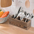 Wooden Silverware Organizer, 3 Spacious Compartments Cooking Spatula Holder, Silverware Storage Kitchen Utensil Flatware Caddy...