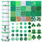 2566PCS+ St. Patrick's Day Beads for Jewelry Making Green Heishi Pearl Star Letter Clay Wooden Irish Round Loose Beads with Enamel Luck Shamrock H...