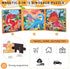 Magnetic Puzzles for Kids 3-8 - 97 Pieces Montessori Magnet Puzzle Book for Toddler Ages 3-5 Dinosaur Activities Toy Travel Puzzles Game Learning ...