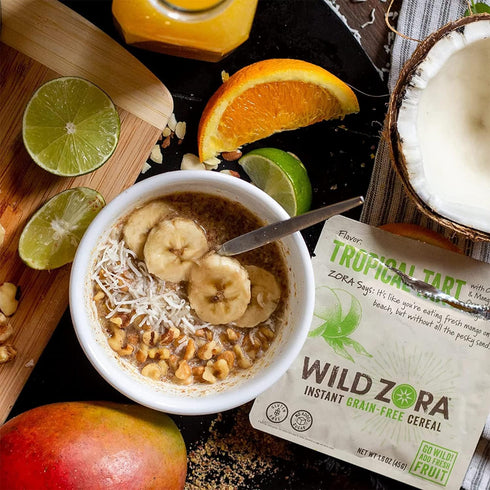 Wild Zora Instant Grain-Free Hot Cereal - Tasty Paleo Friendly Cereals, Instant Hot Meal, Breakfast to Go, Oatmeal Substitute, No Added Sugar, Gra...