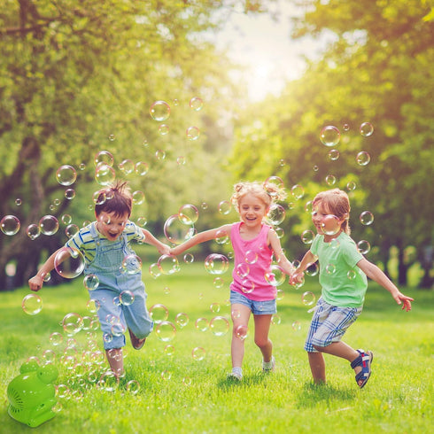 Automatic Bubble Machine with 5pcs Bubble Concentrate, Bubble Blower Toys for Kids,Frog Bubble Blower Machine Make Over 500 Bubbles per Minute for...